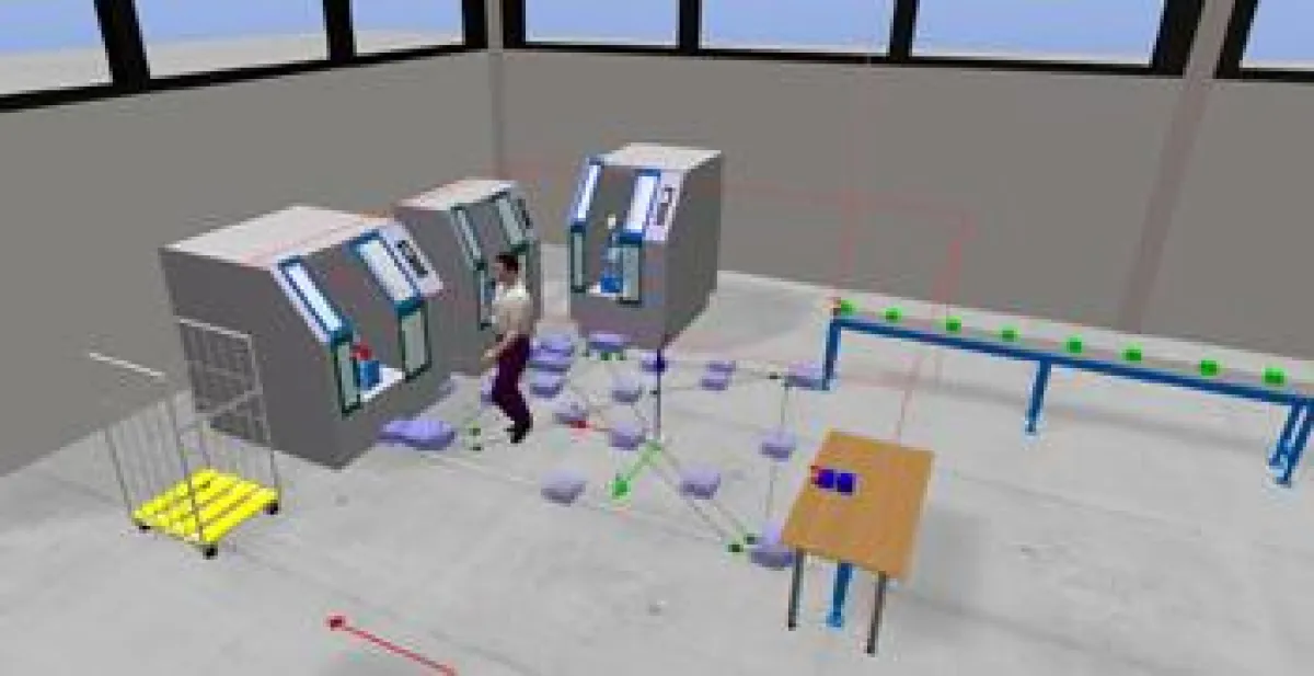 Mit dem taraVRbuilder lassen sich Bedienwege in Produktionsszenarien simulieren und optimieren