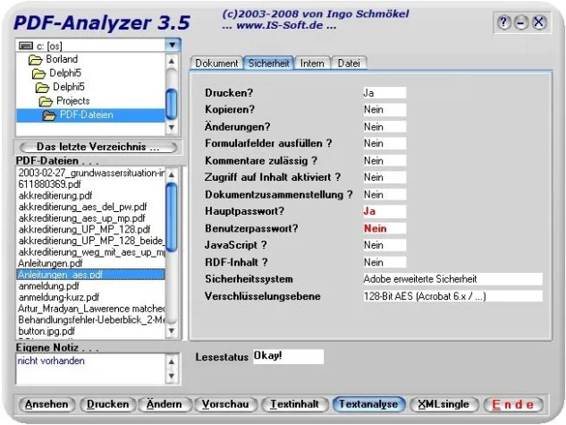 Bild: PDF-Analyzer - Neue Version 3.5 veröffentlicht