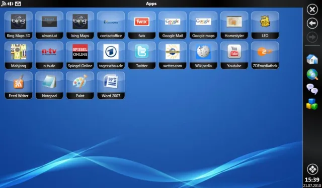 Bild: FrontFace: Eine bessere GUI für Windows-basierte Tablets, Netbooks und Laptops