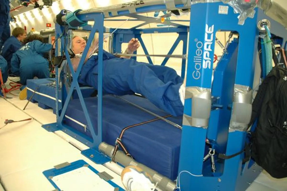 Galileo Space in der Schwerelosigkeit (Archivbild v. 2006), ©copyright Novotec Medical GmbH