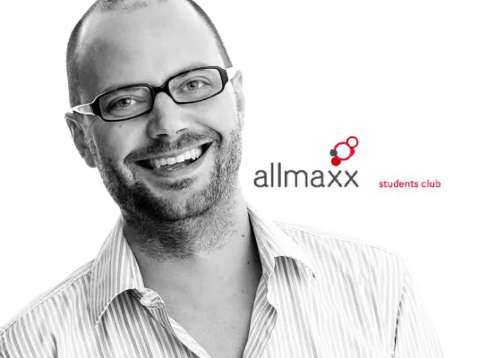 Bild: Studentenvorteilsclub allmaxx im frischen Design als Guide für das Studentenleben