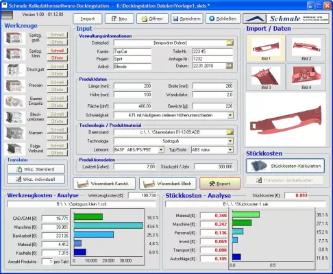 Bild: Dockingstation für Schmale-Systeme: Schneller Kalkulieren mit CAD-Daten