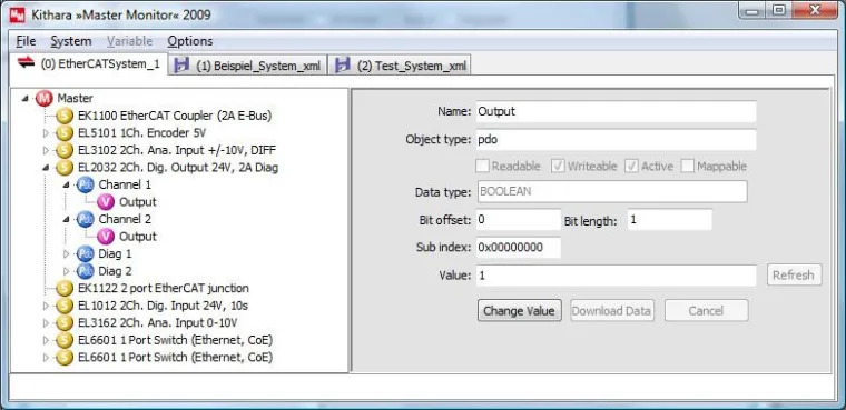 Bild: Master Monitor für EtherCAT