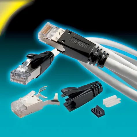 Bild: Neuer CAT6a-Stecker für 10 Gigabit Ethernet
