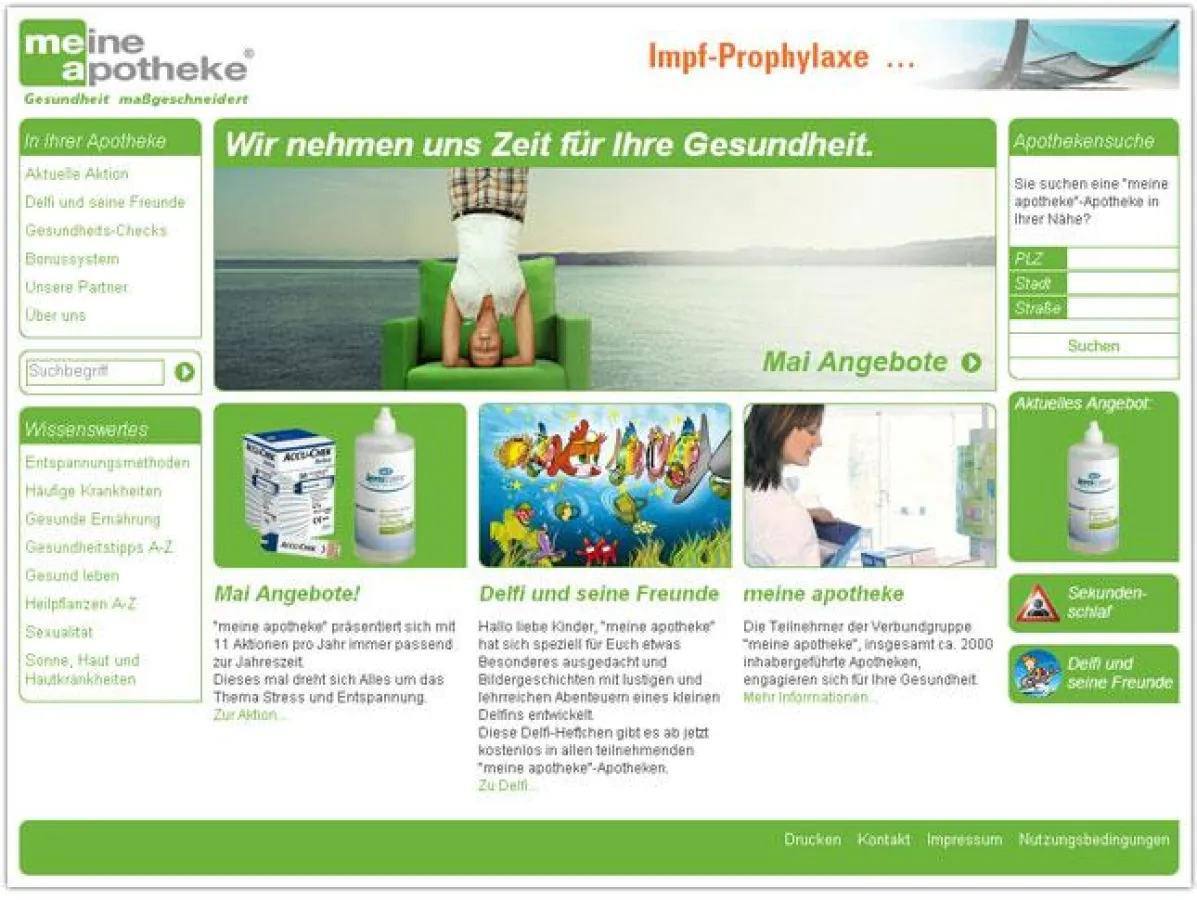 Screenshot www.meineapotheke.de