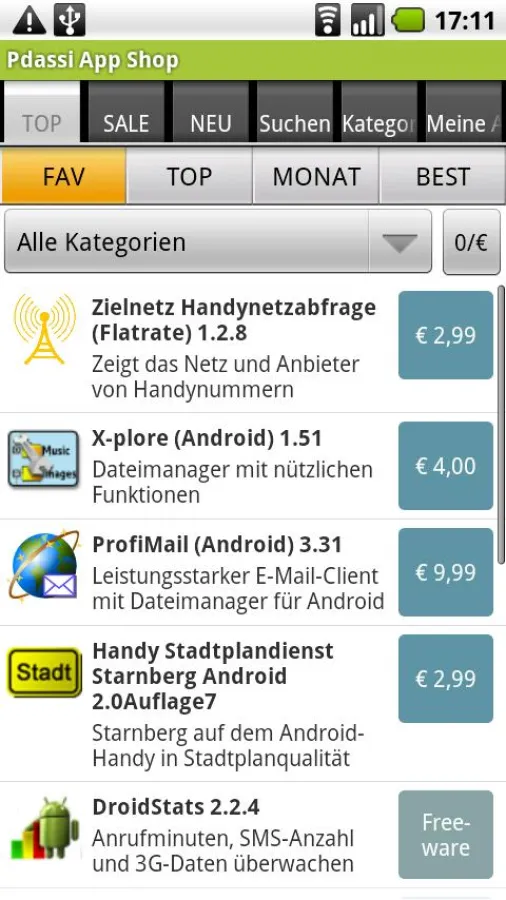 Pdassi App Shop für Android