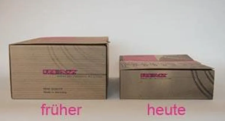 Bild: Neue, platzsparende Verpackung „face to face“ für RENZ RING WIRE® geschnittene Drahtkamm-Bindeelemente