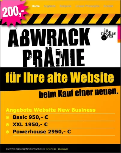Bild: Dank Abwrackprämie - Jetzt einmalig günstig den eigenen Internet-Auftritt renovieren und optimieren lassen