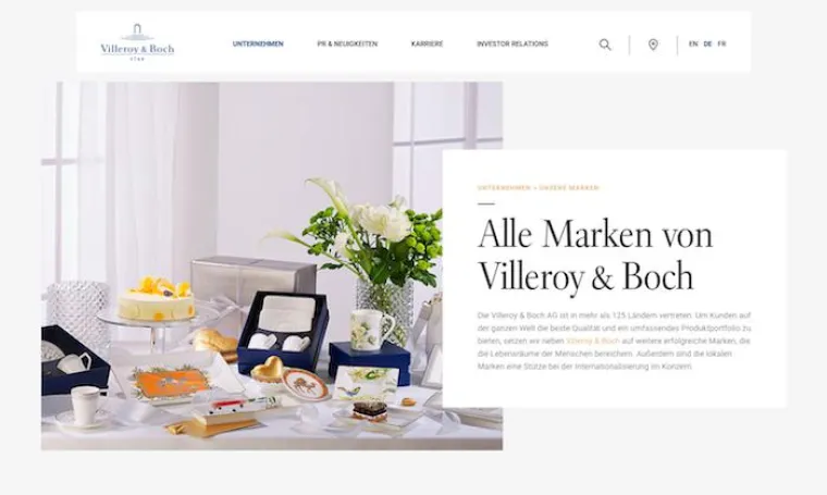 Bild: Demodern relauncht Corporate Website von Villeroy & Boch