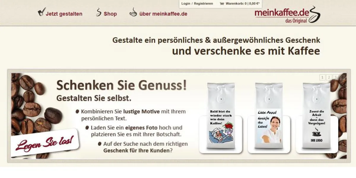 meinkaffee.de-Startseite