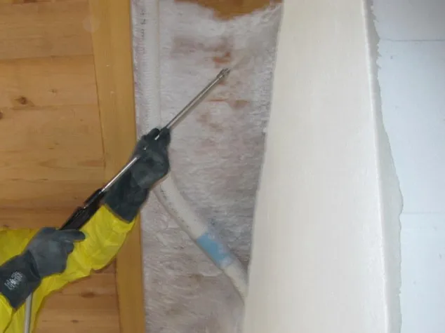 Bild: Desinfizieren von kontaminierten Dachstühlen