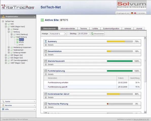 Roll-Out Projekte umfassend abbilden – SiteTracker sorgt für einen klaren Durchblick Bild: Roll-Out Projekte umfassend abbilden – SiteTracker sorgt für einen klaren Durchblick