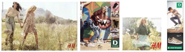 Fashion Werbe-Motive: H&M und Deichmann auf dem Siegertreppchen Bild: Fashion Werbe-Motive: H&M und Deichmann auf dem Siegertreppchen