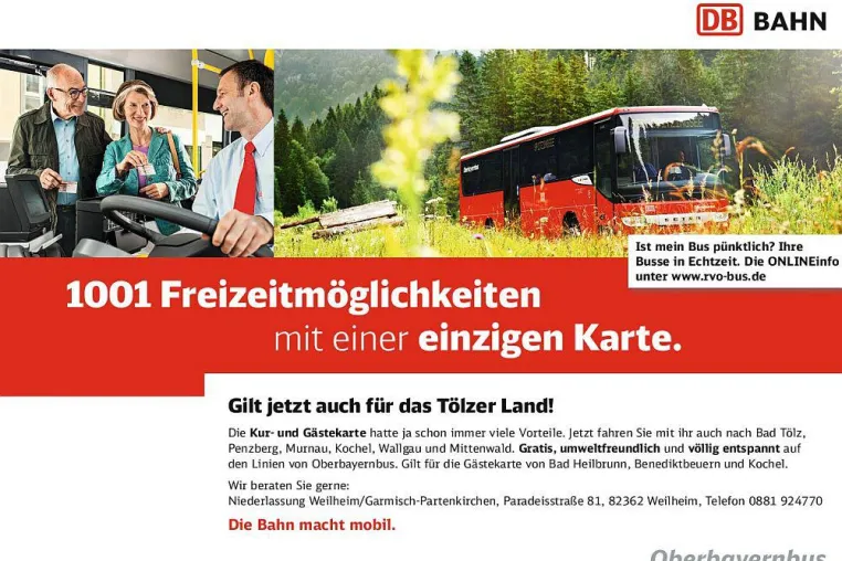 Bild: Freie Busfahrt mit der Benediktbeurer Gästekarte