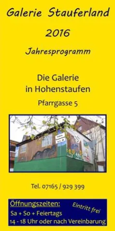 Bild: Jahresprogramm Galerie Stauferland in Hohenstaufen 2016