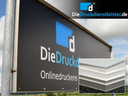 Bild: DieDruckdienstleister.de mit Sortimentserweiterung bei Werbeschildern und Platten-Druck