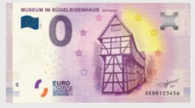Bild: Erster 0-Euro Souvenir-Schein aus Hattingen zeigt das Museum im Bügeleisenhaus