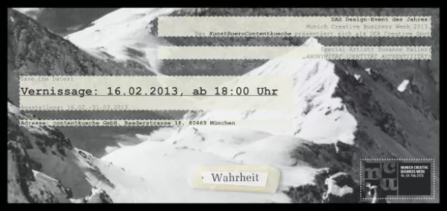 Bild: Das KunstBueroContentkueche präsentiert sich als DER Creative Spot der MCBW 2013