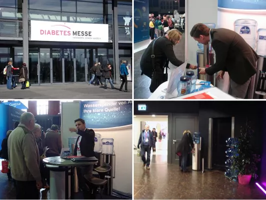 Bild: Aqua Vital sponserte Trinkwasserspender auf der DIABETES MESSE