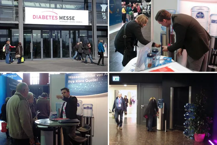 Aqua Vital sponserte Trinkwasserspender auf der DIABETES MESSE Bild: Aqua Vital sponserte Trinkwasserspender auf der DIABETES MESSE