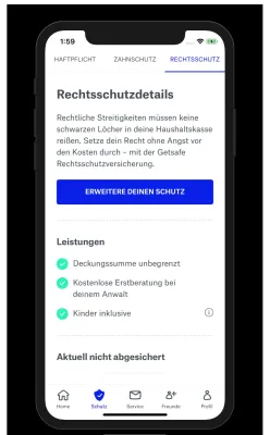 Getsafe erweitert Leistungsportfolio um eine Rechtsschutzversicherung Bild: Getsafe erweitert Leistungsportfolio um eine Rechtsschutzversicherung