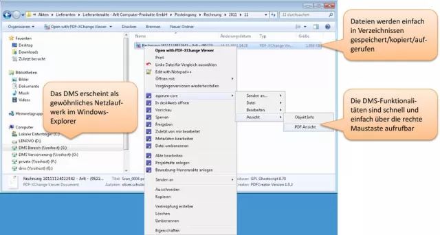 Bild: Dokumentenmanagement-System (DMS) mit mobilem Cloud-Laufwerk