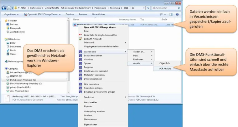 Bild: Dokumentenmanagement-System (DMS) mit mobilem Cloud-Laufwerk