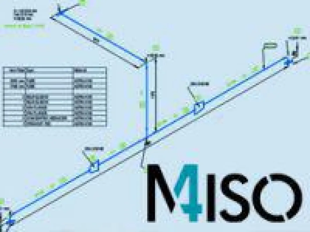 M4 ISO erstellt aus PTC Creo Piping automatisch unmaßstäbliche Rohrleitungsisometrien inklusive Bemaßung