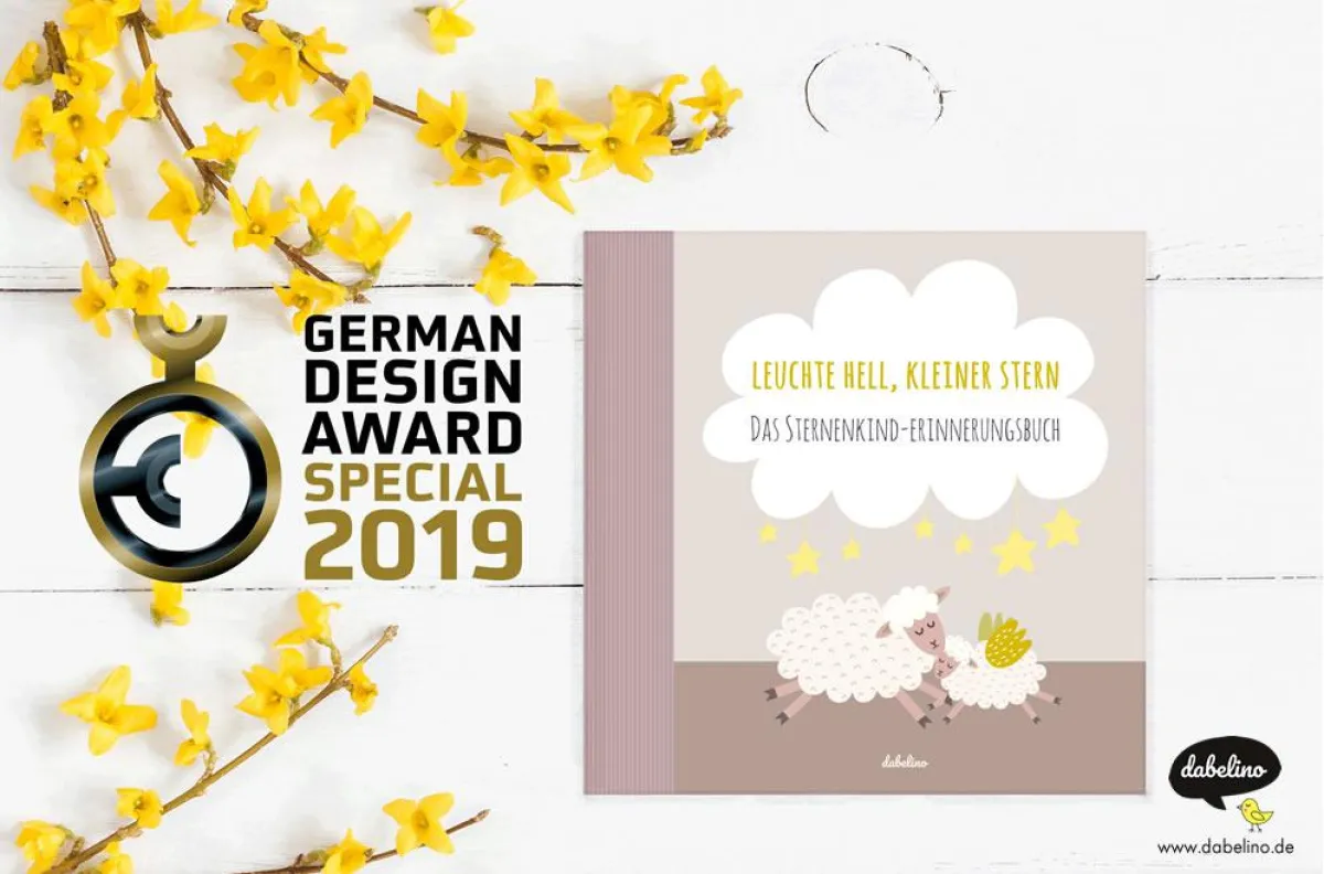 Ausgezeichnet mit dem GERMAN DESIGN AWARD SPECIAL 2019: Das Sternenkinder-Babyalbum von dabelino