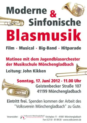 Benefiz-Matinee mit dem Jugenblasorchester für den Volksverein Bild: Benefiz-Matinee mit dem Jugenblasorchester für den Volksverein