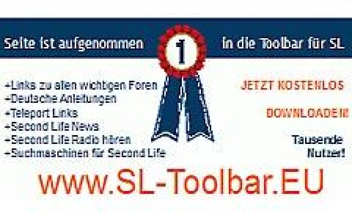www.SL-Toolbar.EU eröffnet offiziell am 08.07.2007 den Infopoint der Community auf “Neuland”