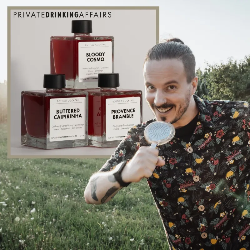 Jonas Hald mit PDA Cocktails (© Sonja Hald)