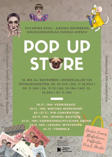 Bild: Bunter Pop Up Store zur Vorweihnachtszeit in Hamburg