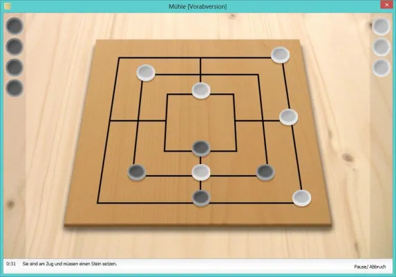 Bild: Der Brettspiel-Klassiker "Mühle" als Vorabversion