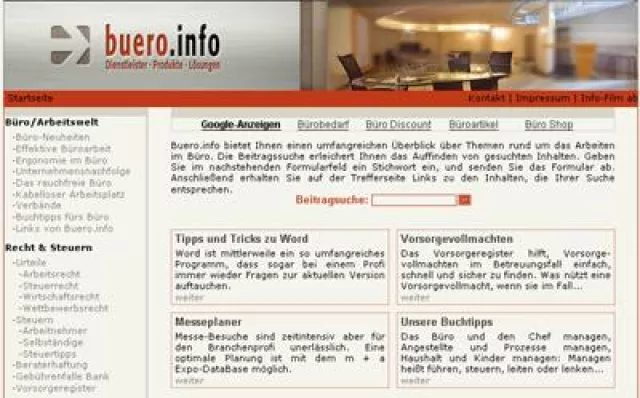 Bild: Buero.info: Vom Aufschwung besser profitieren