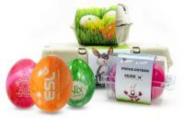 Bild: Tolle Ostereier mit Logo als Werbegeschenk