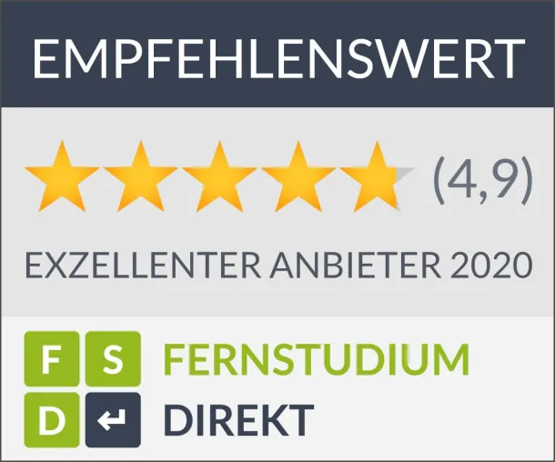Bild: Fernstudium-Direkt-Siegel „Exzellenter Anbieter“: Apollon Hochschule und die Wirtschaftsakademie Wien top