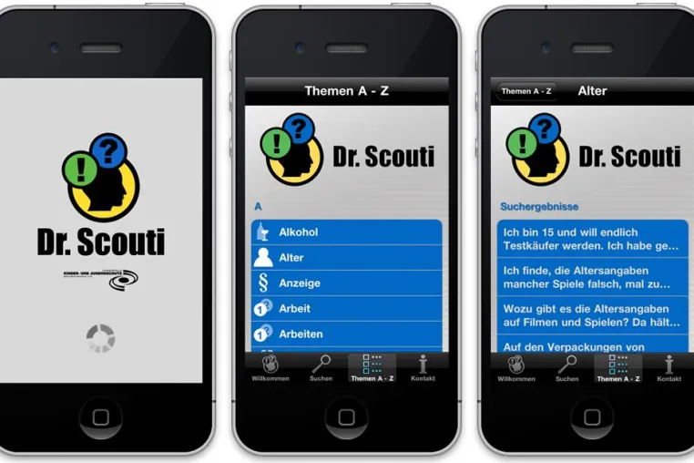 Bild: iPhone App „Dr. Scouti“ bringt Fragen und Antworten zum Jugendschutz aufs Handy