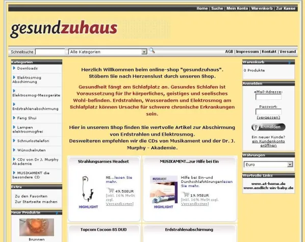 athome baubiologie startet Webshop Gesundzuhaus.de Bild: athome baubiologie startet Webshop Gesundzuhaus.de