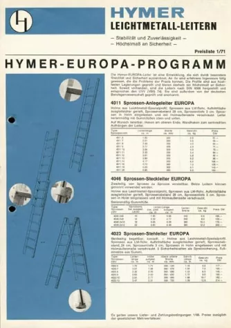 Bild: Zum 50. Jubilaum sucht Hymer-Leichtmetallbau die altesten Hymer-Leitern