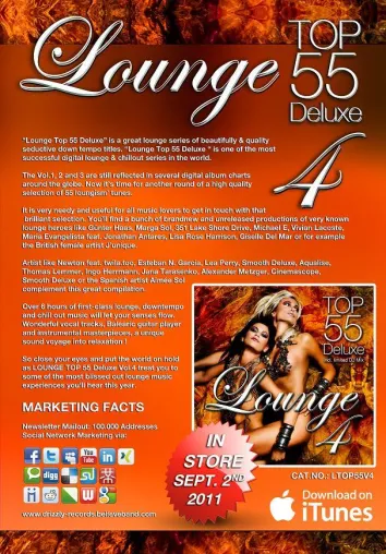 Bild: Lounge Top 55 Vol.4 DELUXE (The Original), digital compilation out now on ITUNES incl. an exclusive DJ MIX