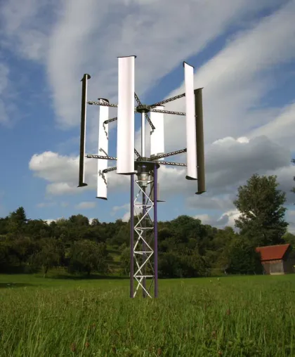 Bild: Vertikale Windkraftanlagen mit hoher Akzeptanz und Anwendungsbreit- leise, effizient und robust