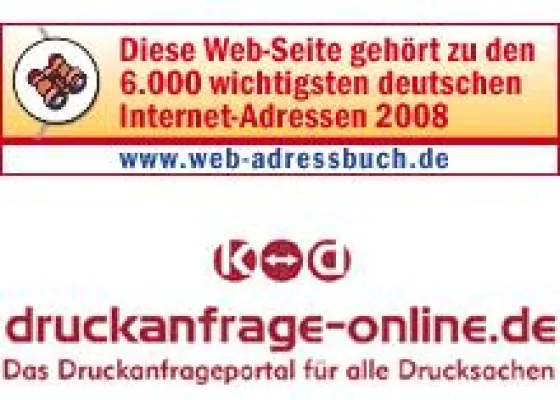 Bild: Auszeichnung: druckanfrage-online.de gehört zu den 6.000 wichtigsten deutschen Internet-Adressen 2008