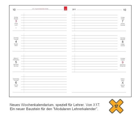 Bild: Neues Kalendarium speziell für Lehrer – im modularen Lehrerkalender