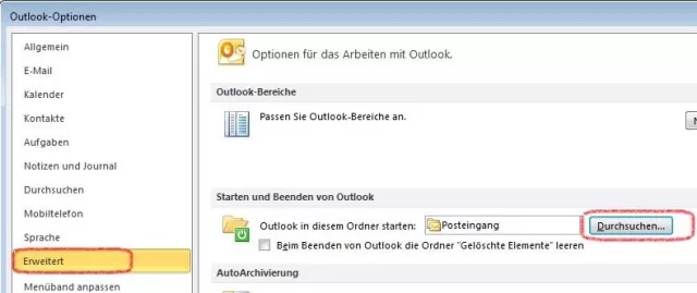 Bild: Wie rufe ich den Kalender als Outlook-Startseite auf? - Der QualityHosting-Outlook-Tipp