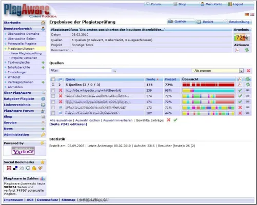 Bild: Plagiatsprüfung und Contentschutz PlagAware in neuer Version