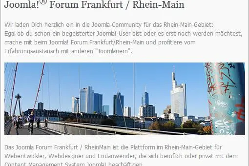 Bild: Zweites Treffen des Joomla Forum Frankfurt/Rhein-Main