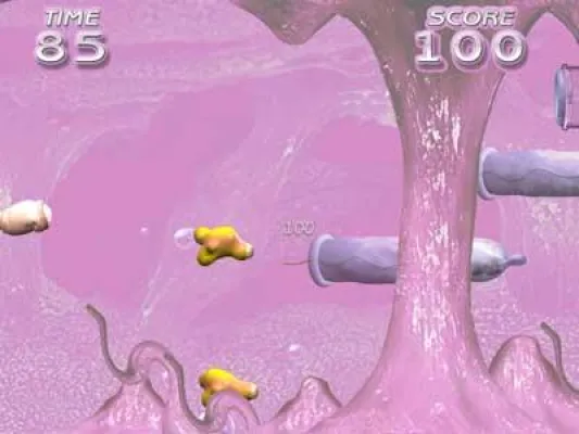 Bild: Das Computerspiel "Catch The Sperm" wurde für die Schweizer Anti-Aids Kampagne "STOP AIDS" erstellt
