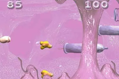 Bild: Das Computerspiel "Catch The Sperm" wurde für die Schweizer Anti-Aids Kampagne "STOP AIDS" erstellt