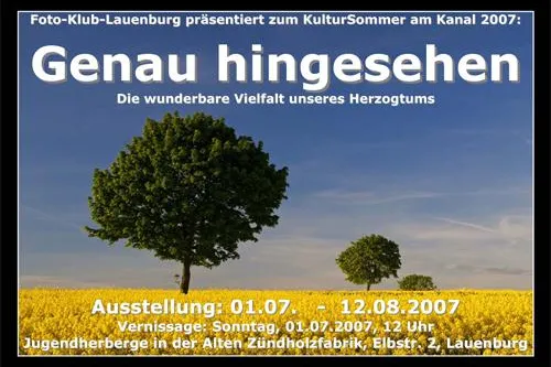 Bild: KulturSommer am Kanal 2007 Vernissage am 01.07.07 um 12 Uhr in Lauenburg/Elbe
